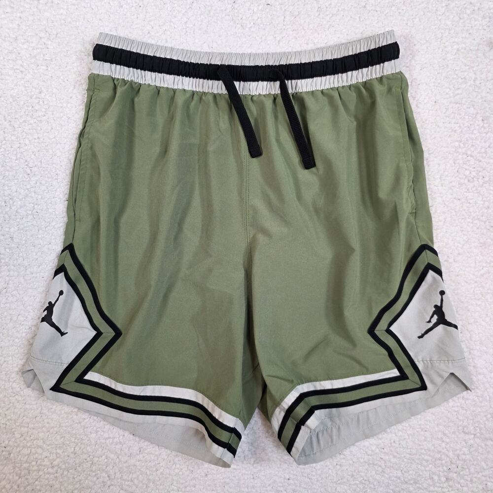 Nike Air Jordan Diamond Woven Shorts Mens Large Green FB7580
